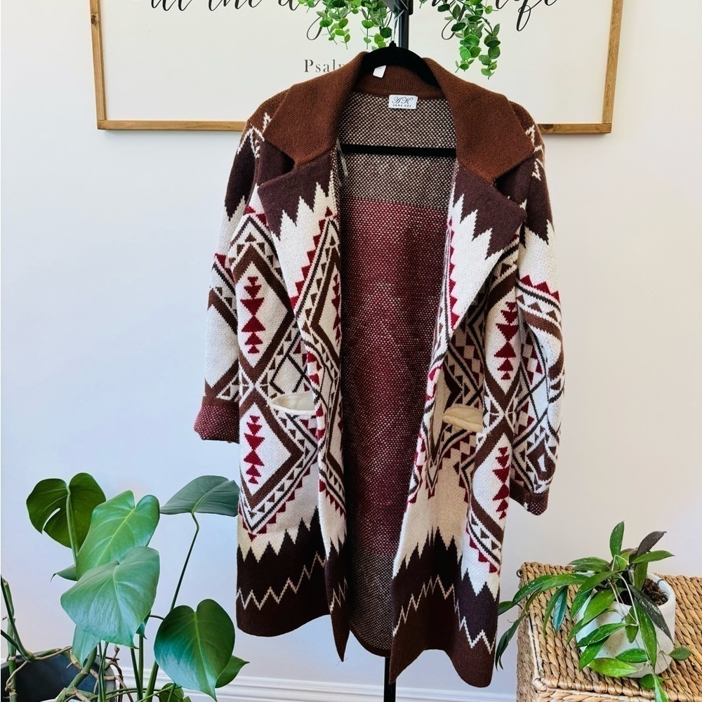 Geometric Retro/boho Inspired Spring Jacket | small - Picture 8 of 12